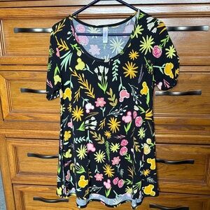 LuLaRoe Disney Floral Short Sleeve Top